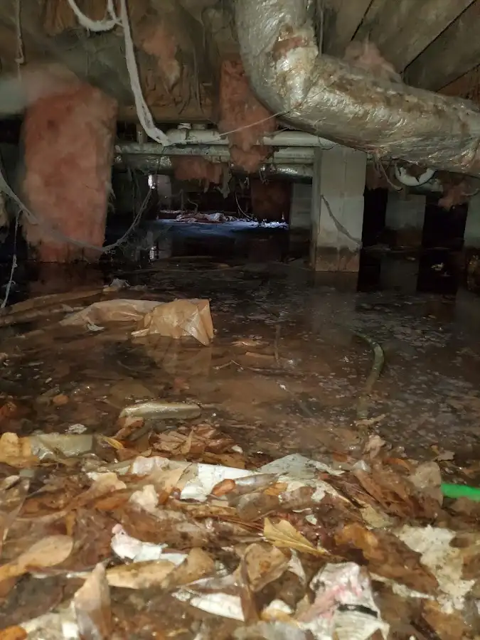 Crawl space flood assessment for Commercial Water Damage Restoration in Withamsville